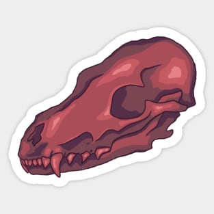 Neon Fox Skull Sticker